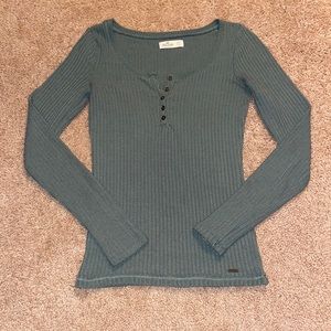 Hollister Long Sleeve Henley Top